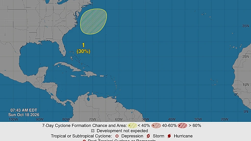 Cold front off NC coast watched for possible tropical development