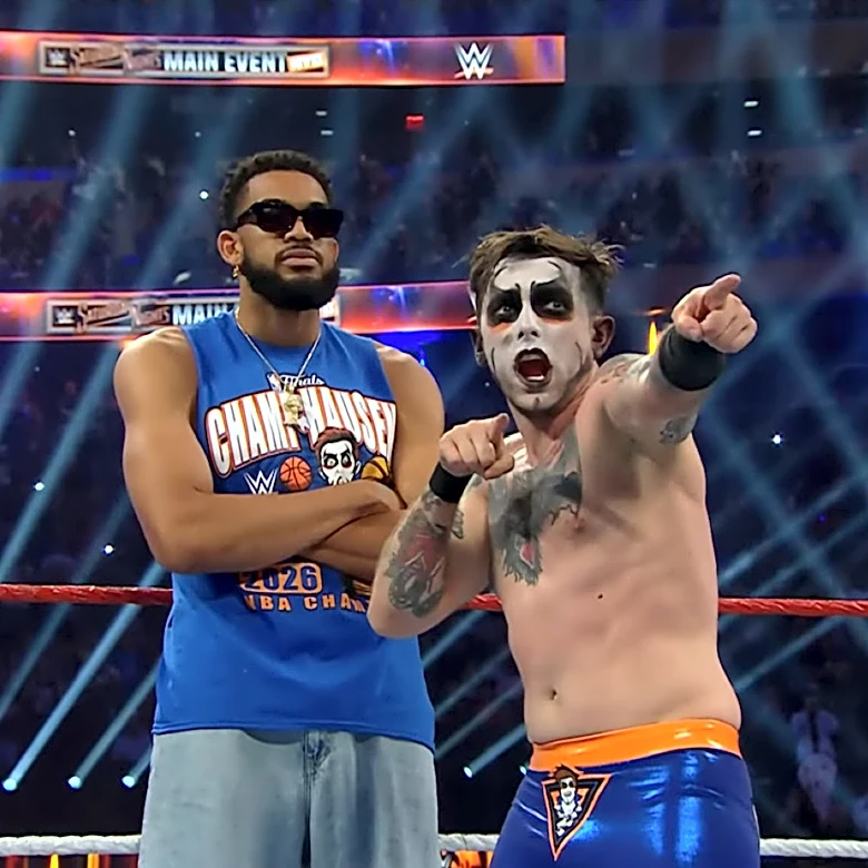 NY Knicks' Karl Anthony Towns Comes To Danhausen's Aid At WWE SNME