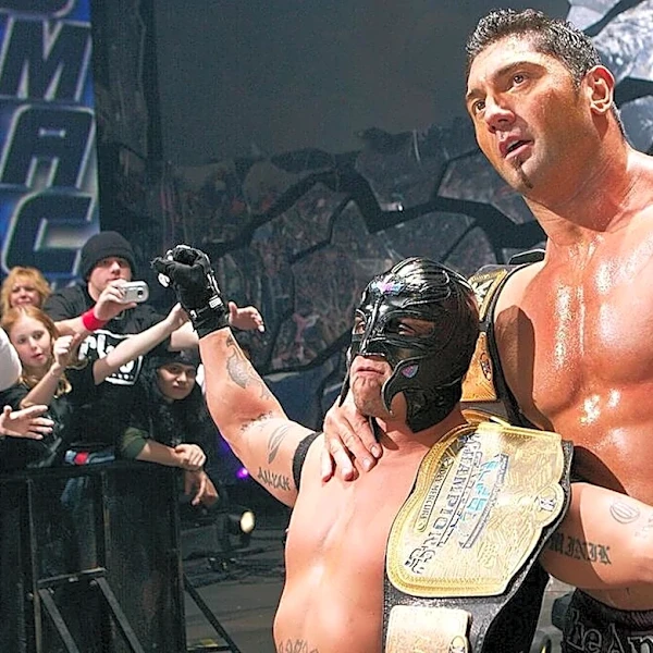Rey Mysterio Reflects On Working With Former WWE Rival And Tag Team Partner Batista
