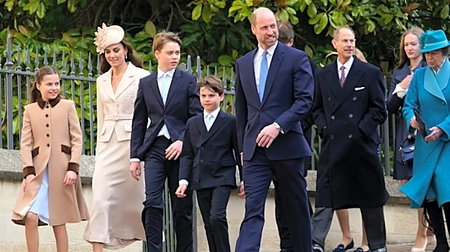 La familia real británica se muestra unida en la misa del domingo de Pascua