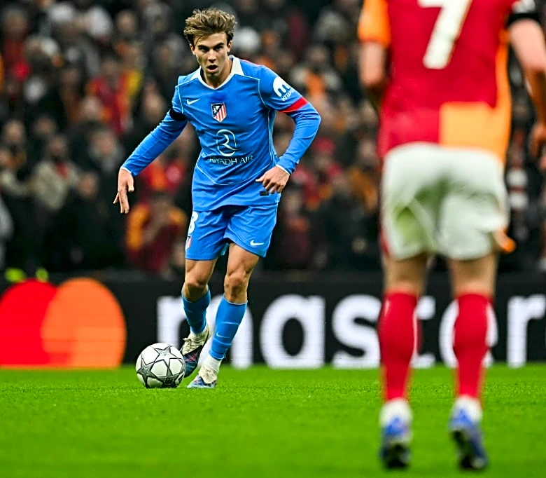 Pablo Barrios no podrá estar con el Atlético ante el Arsenal por lesión