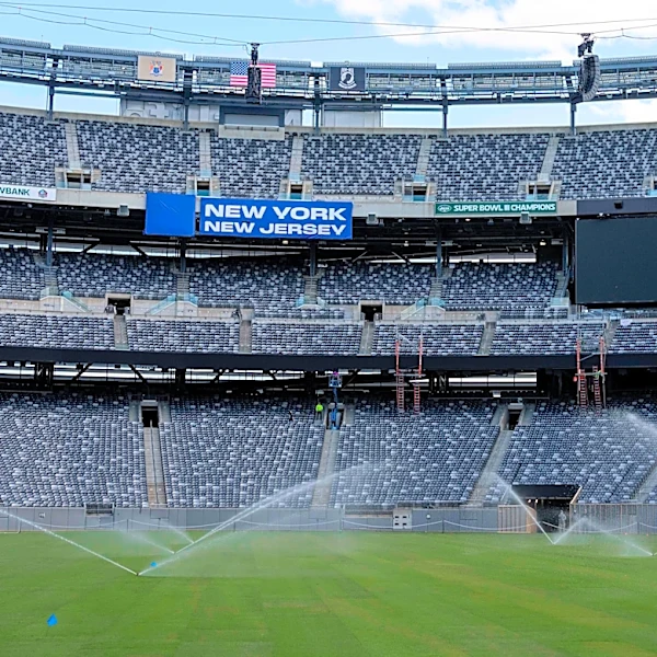 La final del Mundial se jugará en césped artificial con críticas mixtas. La lluvia podría ayudar