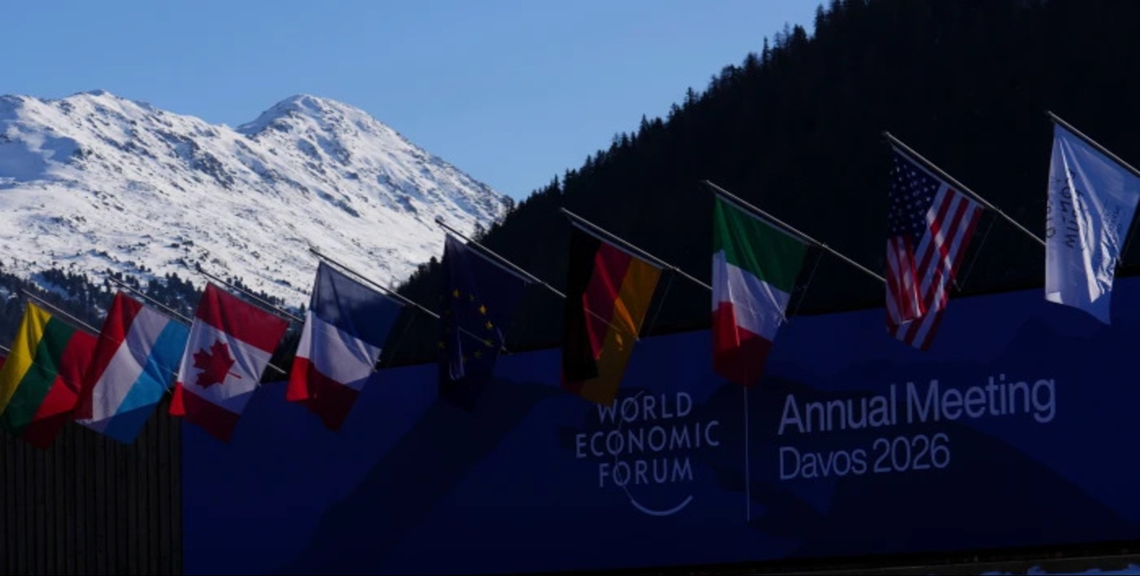 Trump in Davos says NATO should allow the US to take Greenland but he won't use force