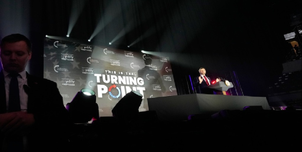VIDEO | JD Vance calls for reduction in legal immigration at Turning Point eventv