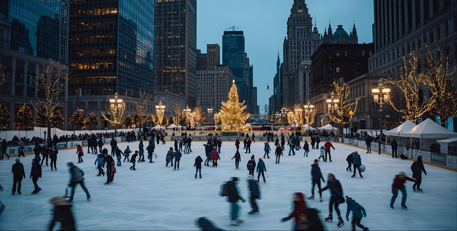 VIDEO | Hundreds visit New York's Bryant Park to ice skate on Christmas Eve