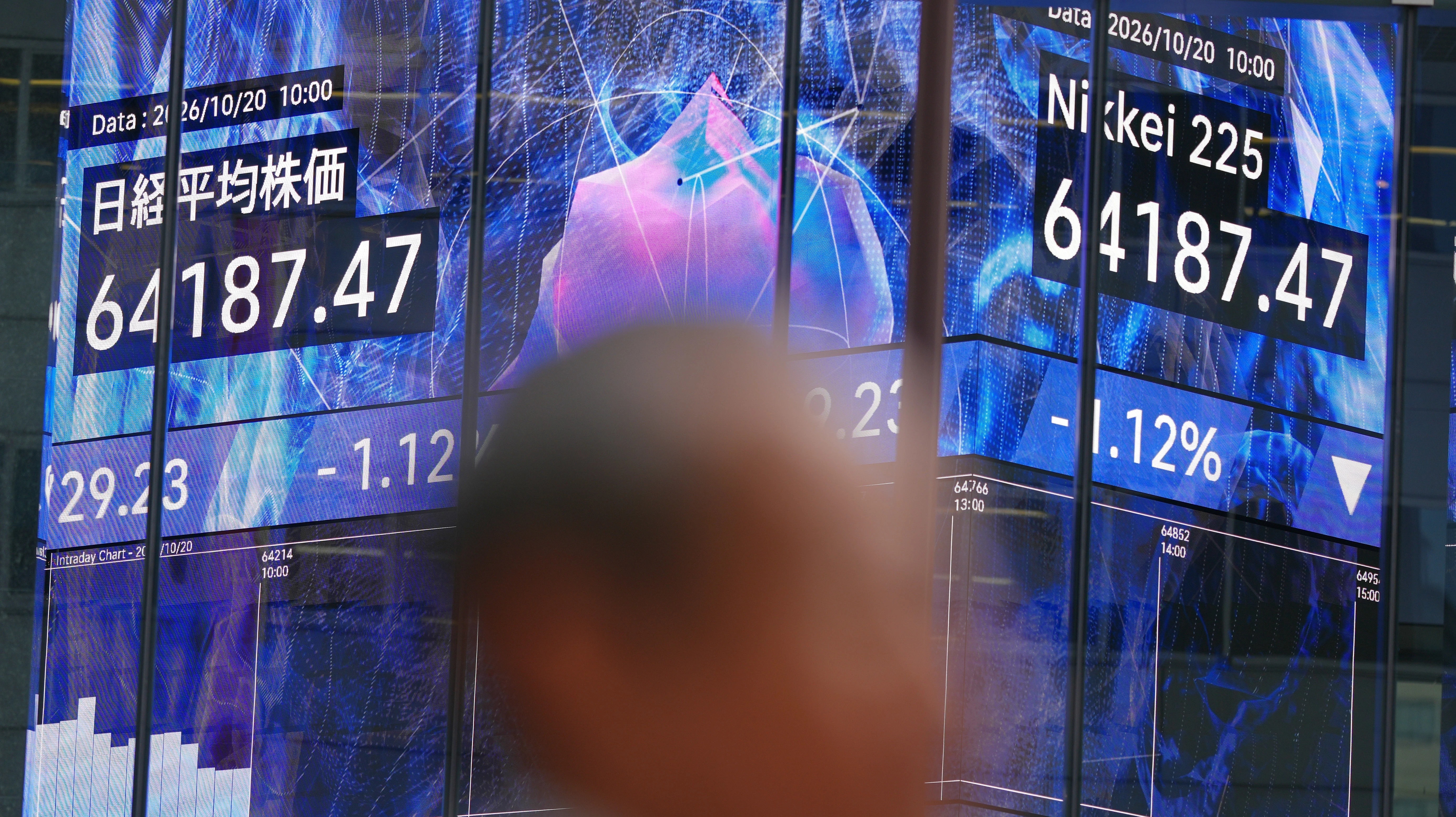 Asian shares mostly decline after AI stocks lead a rebound on Wall Street