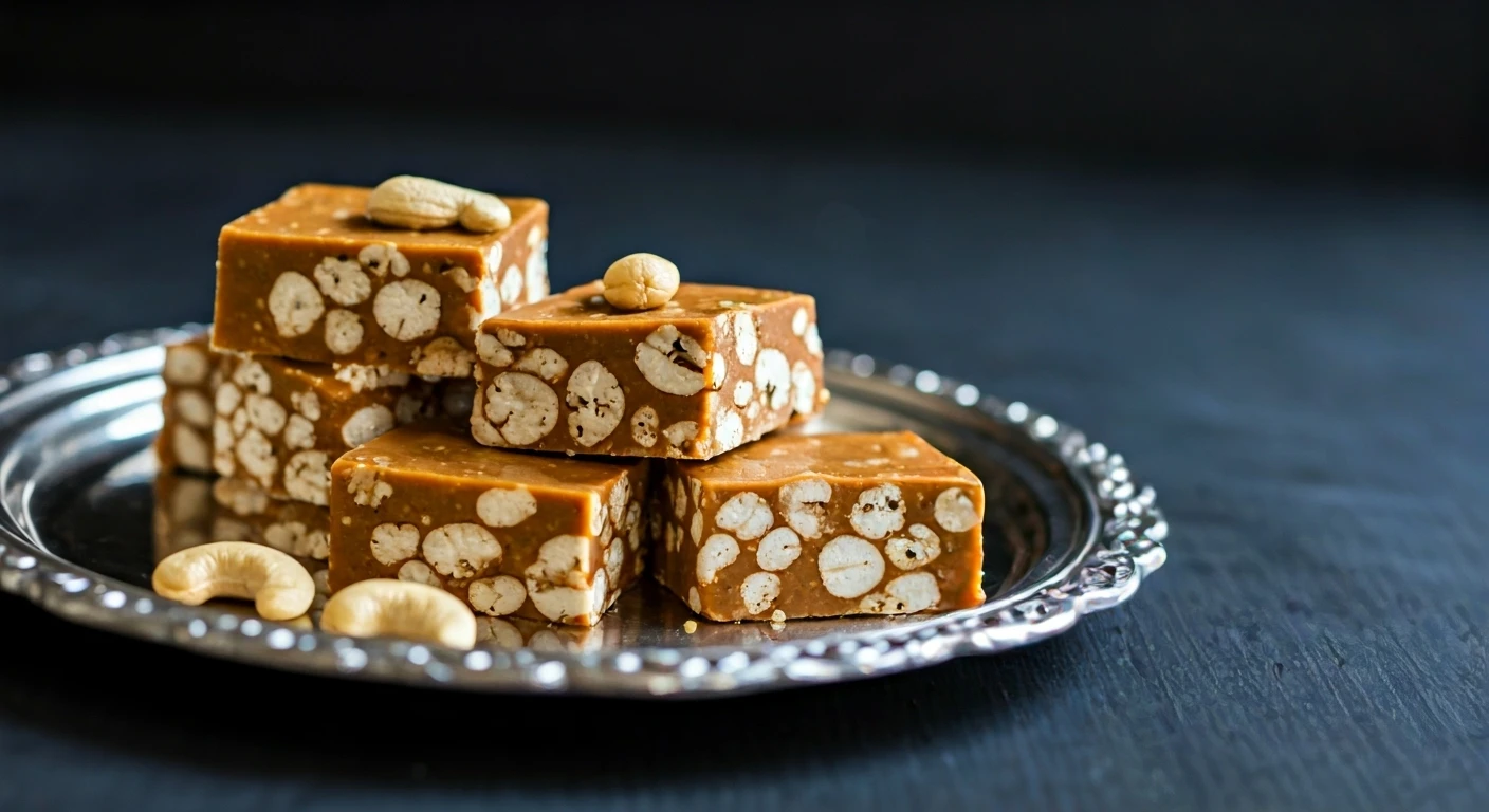 Make This Fusion Makhana Cashew Burfi Today