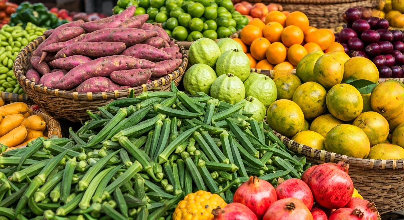 What fruits and veggies are best in India now?