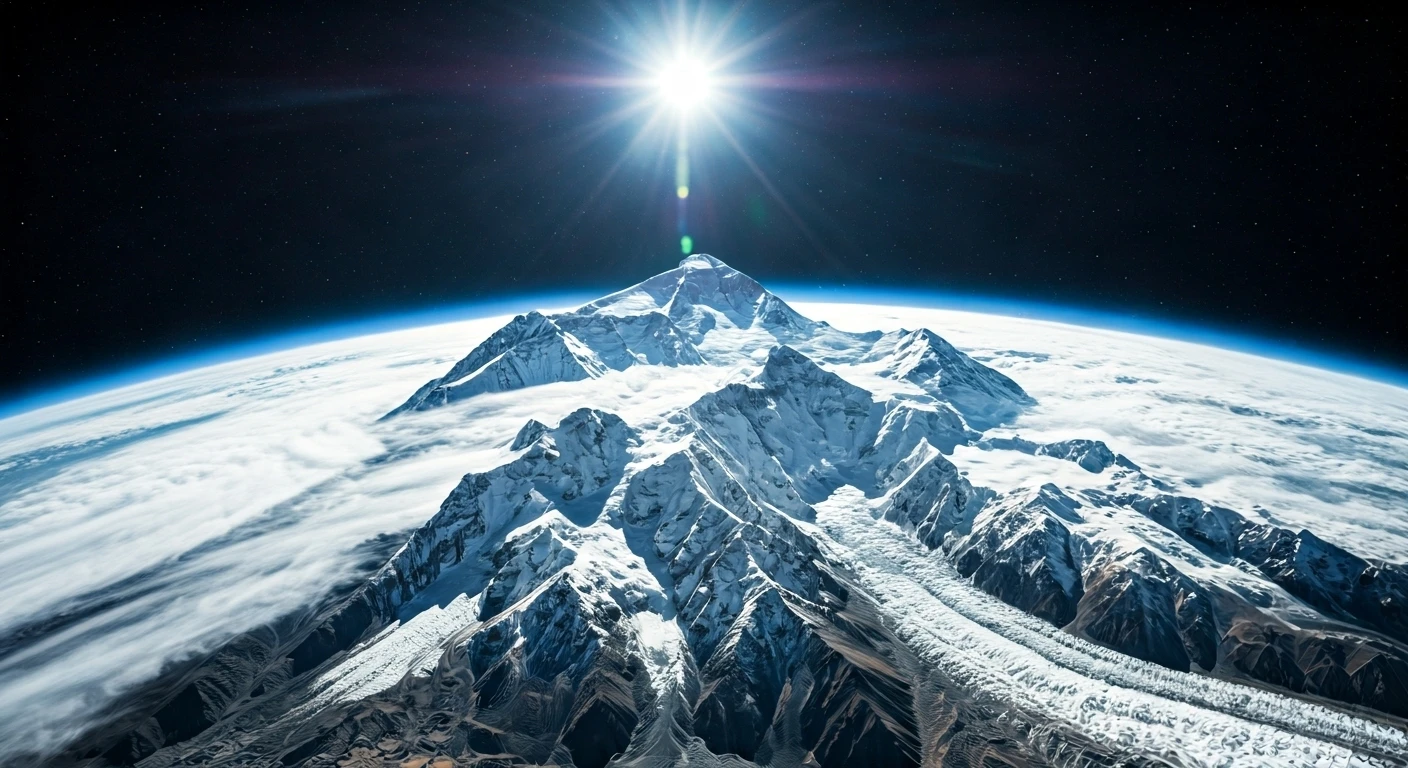 See Everest From Space: An Orbital View