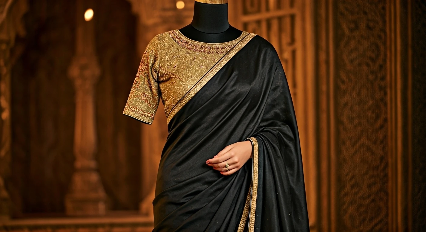 Style a Classic Black Saree: A Glamour Guide