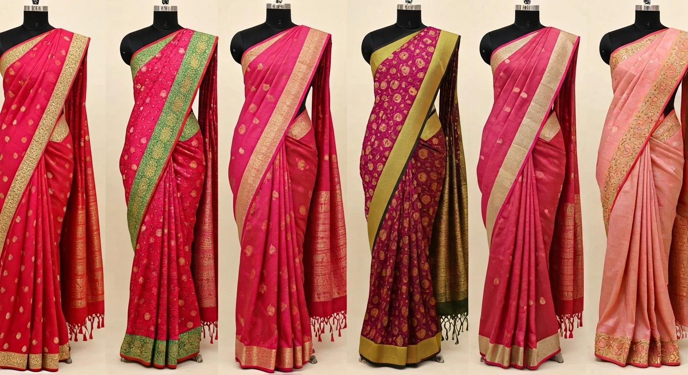 Pink Sarees: 10 Festive Wardrobe Essentials