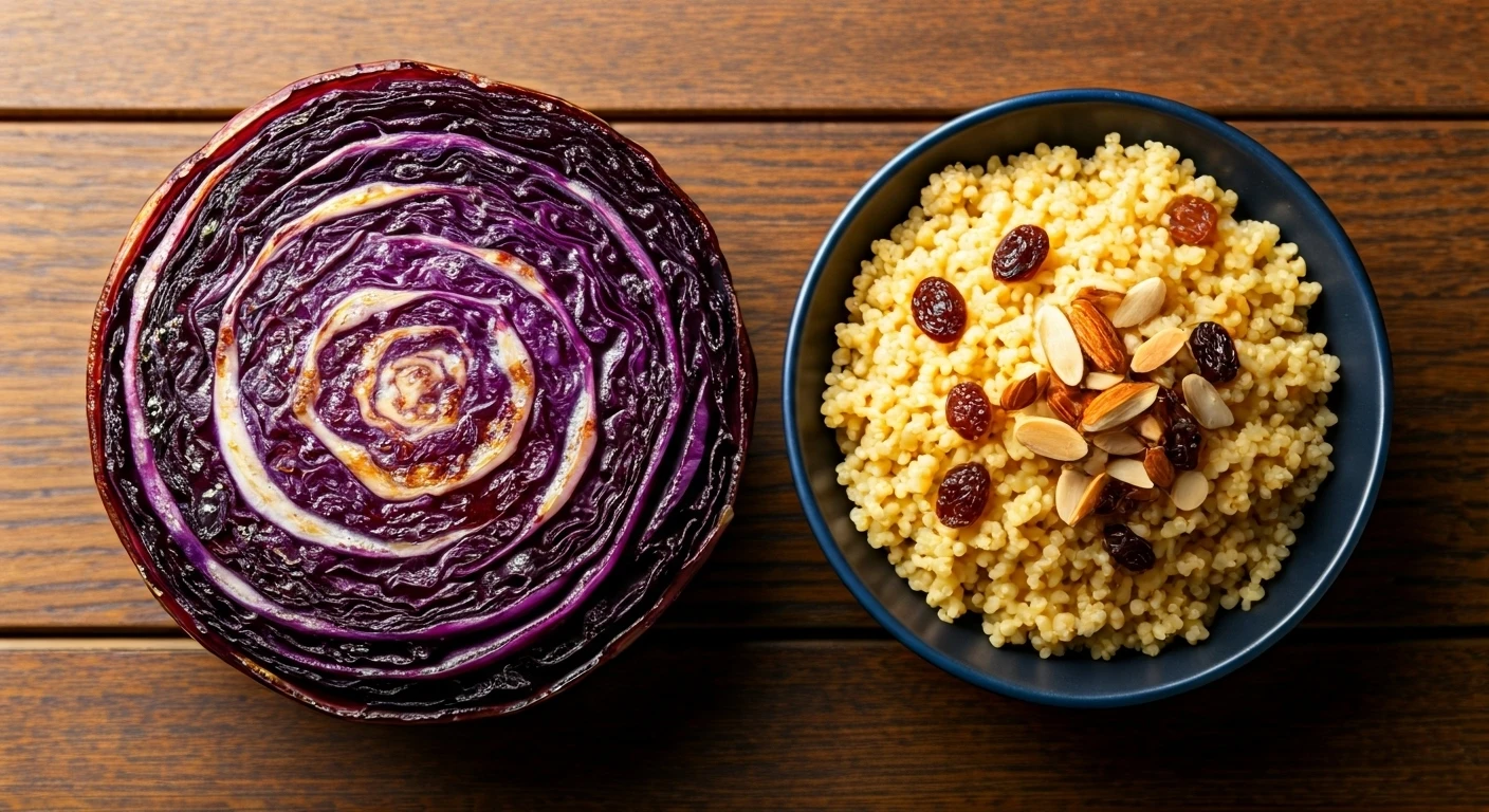 Roast Cabbage and Bulgur Taste Great Together
