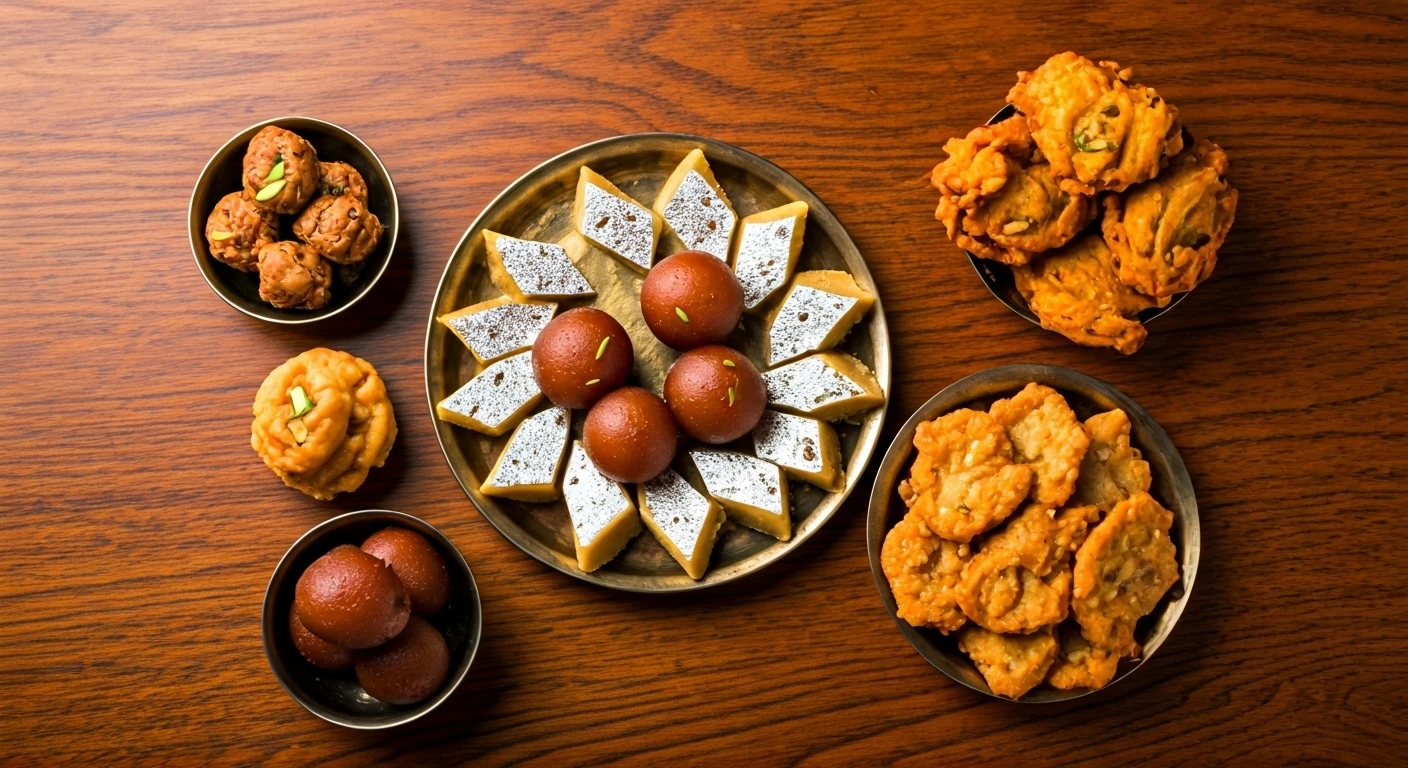 Try Delicious Indian Sweets and Savory Dishes