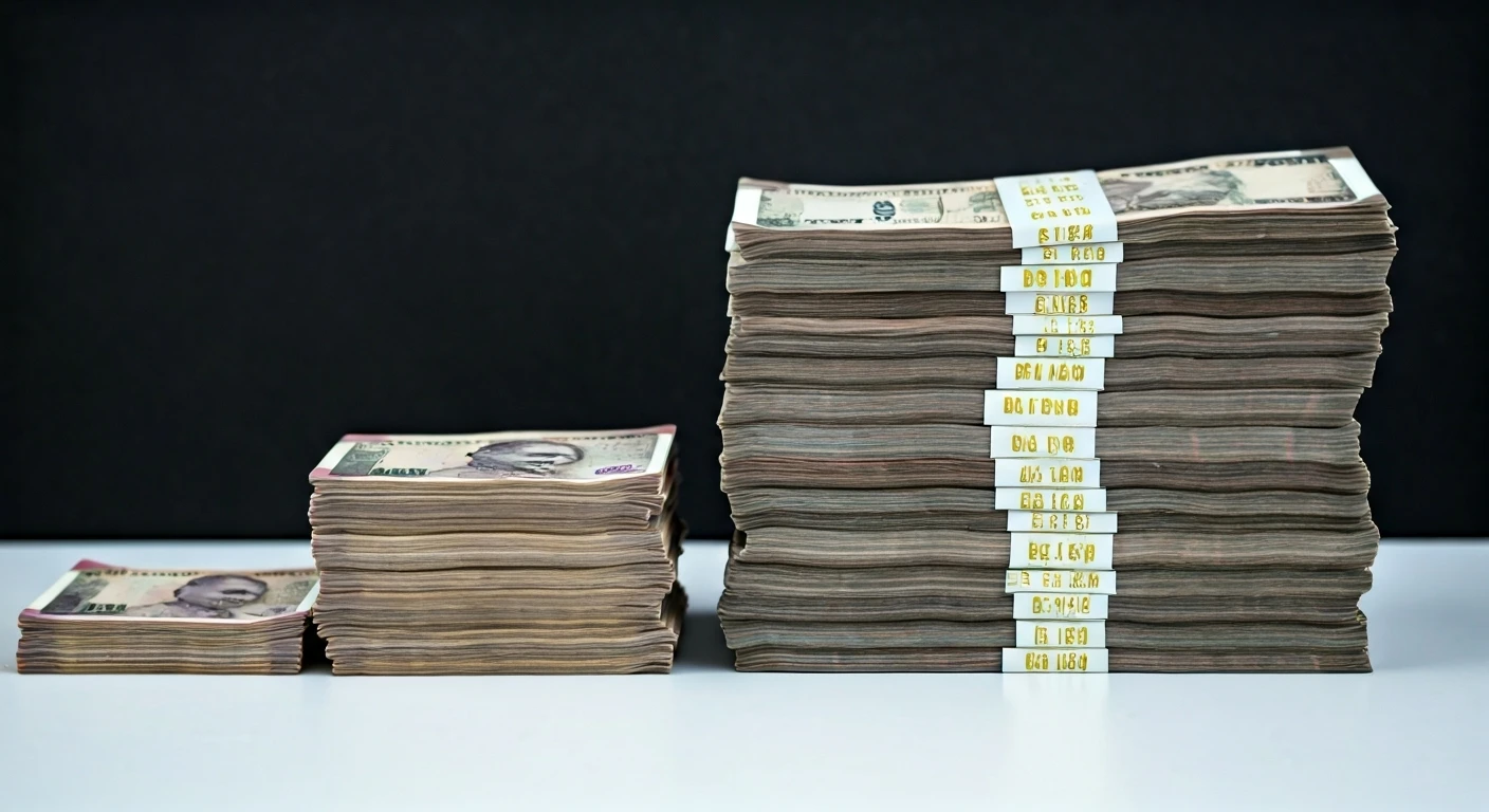 India's Financial Growth: A Tenfold Increase